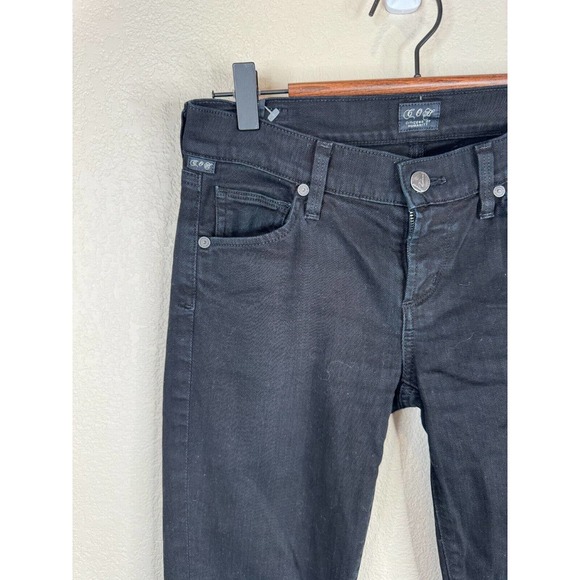 Citizen of Humanity Womens Phantom Skinny Jean Size 25 Black Crop Denim Low Rise - Picture 2 of 15